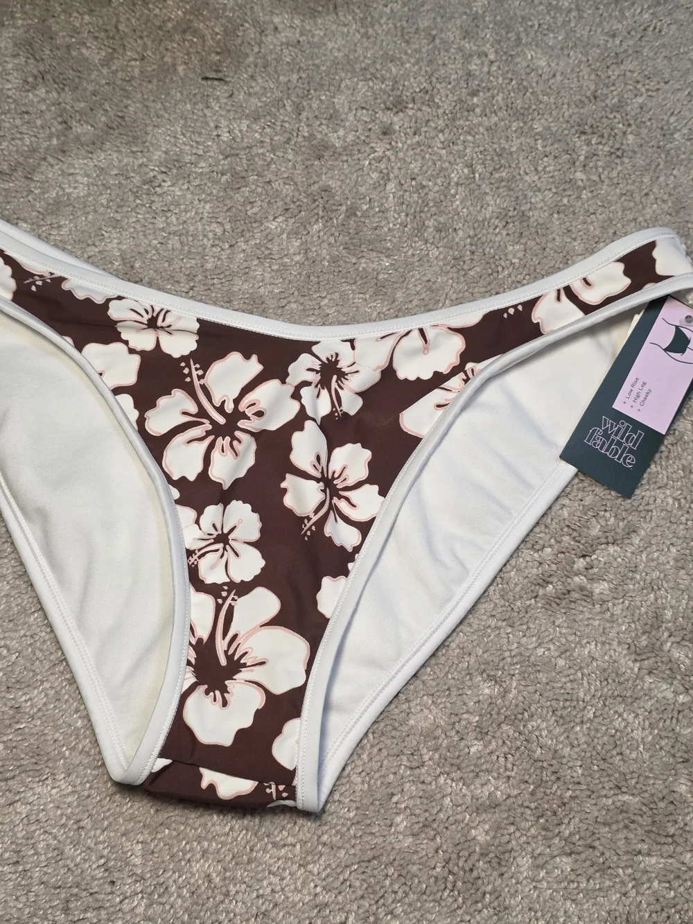 Wild‎ Fable Brown Floral Bikini Bottom